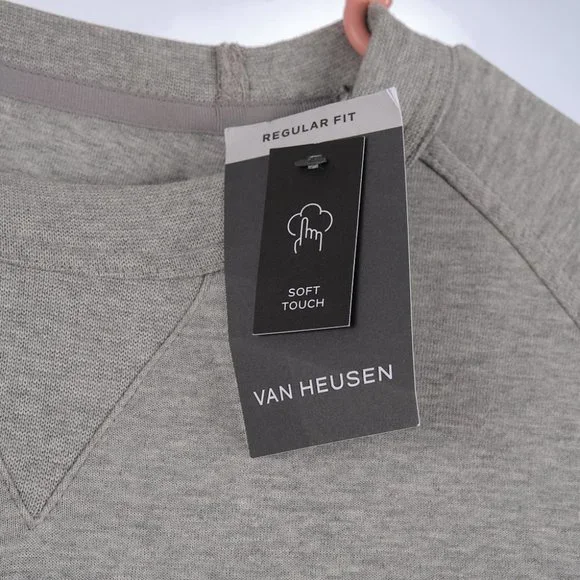 Van Heusen Light Gray Men's Lightweight Sweater NWT - Picture 4 of 6